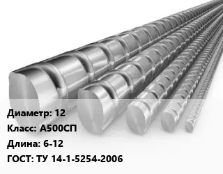 Арматура 12 Кл А500СП L=6-12 ГОСТ: ТУ 14-1-5254-2006